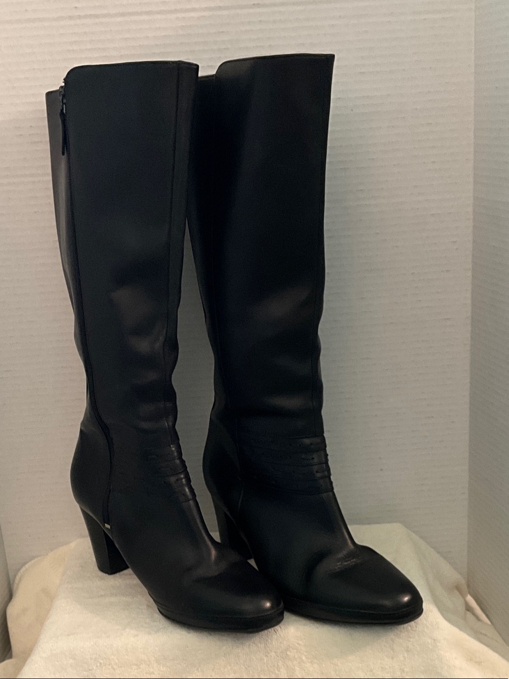 Clarks Black Over-the-Knee Leather Boots
